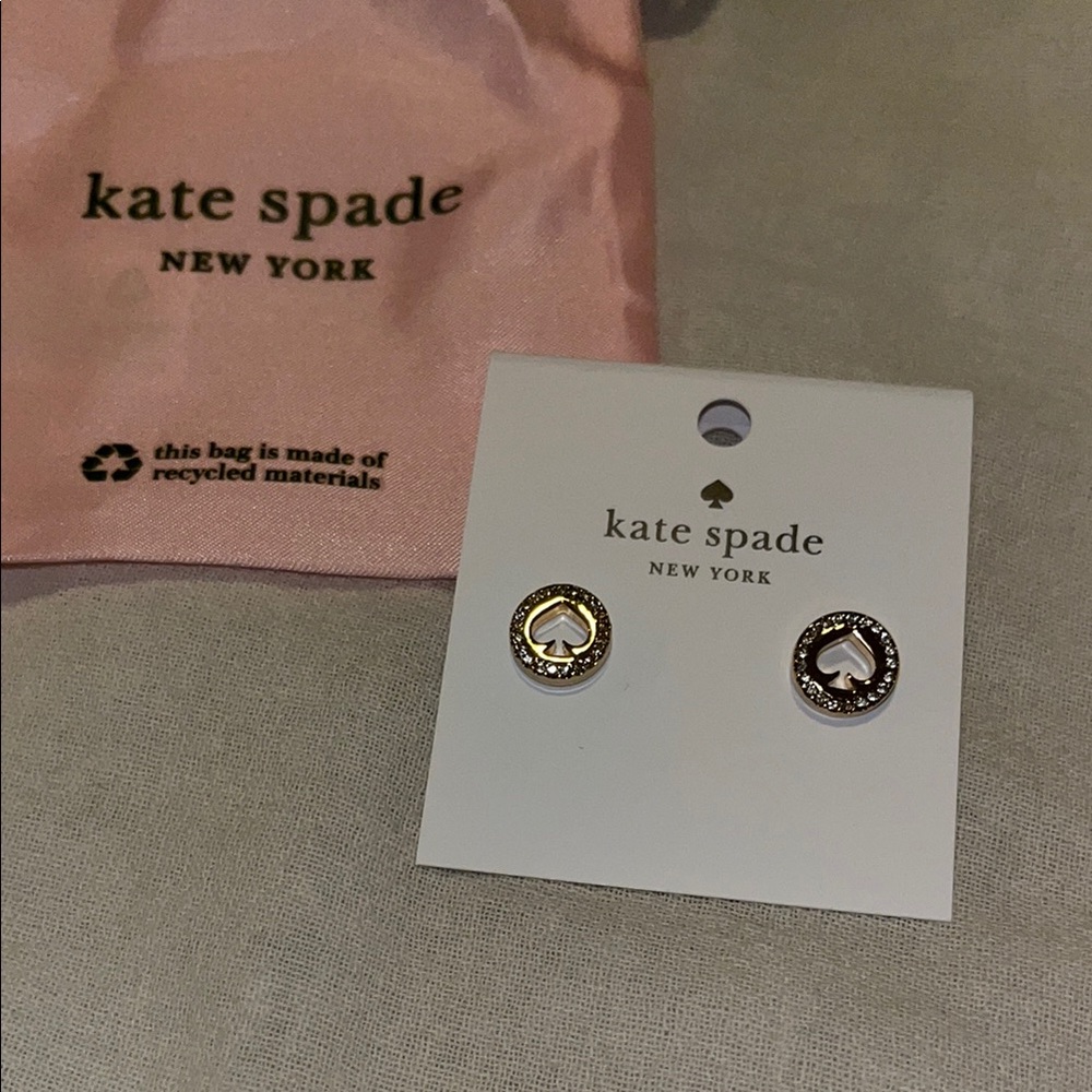 Kate Spade Gold Diamond Stud Earrings